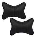 ABLE Sporty Neckrest Necksupporters Pillow Black Suitable for All Cars Set of 2 pcs