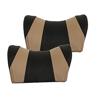 able u-shape pu-foam neckrest necksupporters black amp beige set of 2 pcs
