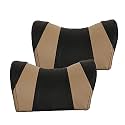 ABLE U-Shape PU-Foam Neckrest Necksupporters Black &amp; Beige Set of 2 Pcs
