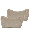 ABLE U-Shape PU-Foam Neckrest Necksupporters Pillow Grey Suitable for All Cars Set of 2 Pcs
