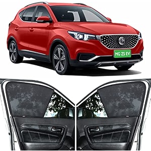 able zed black half car magnetic sun shade curtains for mg zs ev set of 4 pcs