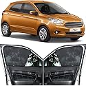 Able Zed Black Half Car Magnetic Sun Shade Curtains for Ford FIGO NEW Set of 4 Pcs (2015 to Till Now Model)