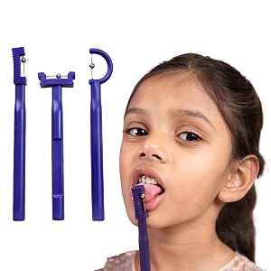 abley39s speech therapy tongue training kit  3-piece professional set purple  tongue muscle trainer amp oral exercise kit for children amp adults  pronunciation rehabilitation amp speech exerciser tools