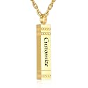 abooxiu Urn Necklace for Ashes Memorial Cremation Jewelry for Ashes Stainless Steel Ashes Jewelry Cube Ashes Necklace Bar Urn Pendant for Women Men