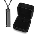 abooxiu Urn Necklace for Ashes Memorial Cremation Jewelry for Ashes Stainless Steel Ashes Jewelry Cube Ashes Necklace Bar Urn Pendant for Women Men