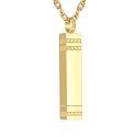 abooxiu Urn Necklace for Ashes Memorial Cremation Jewelry for Ashes Stainless Steel Ashes Jewelry Cube Ashes Necklace Bar Urn Pendant for Women Men