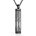 abooxiu Urn Necklace for Ashes Memorial Cremation Jewelry for Ashes Stainless Steel Ashes Jewelry Cube Ashes Necklace Bar Urn Pendant for Women Men