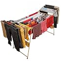 ABOUT SPACE 6Ft Clothes Stand for Drying - Premium Alloy Steel Foldable Cloth Dryer Stand - 3 Way Folding Cloth Drying Stand Rack for Balcony Indoor Outdoor - Heavy Duty, Lightweight, Holds Upto 25Kg