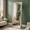 ABOUT SPACE Cheval Mirror for Wall - 5 Feet Unbreakable Mirror for Bedroom | Full Length Tempered Glass with Stand Sturdy MDF Frame Vertical Display for Living Room, Bedroom - White