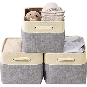 about space cupboard organizer for clothes - 3 pack wardrobe storage bins - underbed laundry foldable bag with handles for sarees blankets comforters books amp toys-l 39 x b 27 x h 225 cmgrey