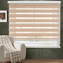 ABOUT SPACE Polyester Window Blinds - 4 x 7 ft Zebra Roller Blinds for Windows for Light Filtering, Privacy, UV Protection Corded Roll Up Curtain Window Shades Home Office Living Room Kitchen - Beige