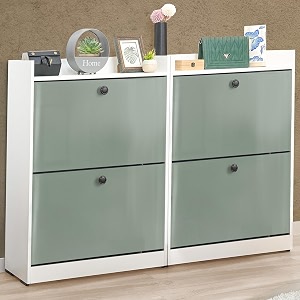 about space shoe rack for home - 3ft 4 tilt out door semi-uv gloss laminate diy engineered wood shoe cabinet - anti-tip protection removable adjustable panels for 25-30 pairs - green amp white