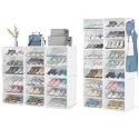 About Space Shoe Stand With Hanger &amp; Door For Home - Portable, Expandable 6 Cube Shoe Stand For Boots, Heels - Diy 36 Pair Flipflop,Slipper Stand For Women, Men, Outdoor (White) - Plastic
