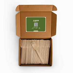 abpp disposable forks - 200 disposable wooden fork set big size - 16cm  ecofriendly cutlery for eating food  best uses kitchen birthday parties events picnic office amp restaurant