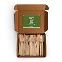 ABPP Disposable Wooden Fork (16cm Big Size, 100 Pieces) | Disposable Spoons for Eating Food | Best Uses: Kitchen, Birthday, Parties, Events, Picnic, Office &amp; Restaurant | Disposable Fork Set