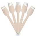 ABPP Papers - Disposable Wooden Fork Set (14cm, Regular Size, 100 Pieces) | Eco-Friendly Forks for Eating | Kitchen, Birthday, Parties, Events, Picnic, Office & Restaurant | Splinter-Proof Finish