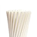 ABPP Straws for Drinking Juice | Disposable Paper Straw (150 Straws - White - 6mm Wide)