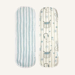 abracadabra cotton muslin burp cloth for newborn baby lightweight and absorbent reusable napkins 38 cm x 17 cm set of 2 - stars