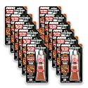 ABRO Ultra Plus 999 RTV Silicone Sealant &amp; Gasket Maker, for Import Engines, Sensor Safe, Non-Corrosive, High Temp Silicone Head Gasket Sealer, 650 Degrees F, 3 oz. Tube - Copper, Pack of 12