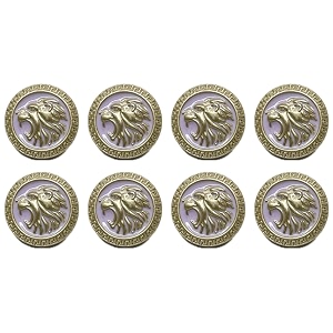 Abs Golden 3D Lion Head Shank Button