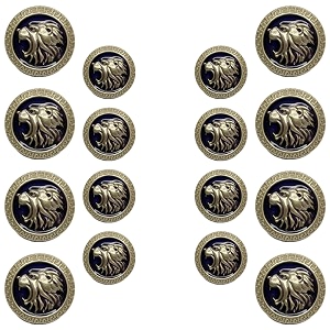 Abs Golden 3D Lion Head Shank Button