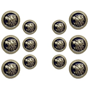 Abs Golden 3D Lion Head Shank Button