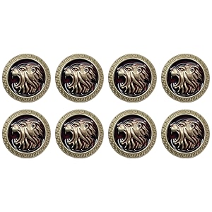 Abs Golden 3D Lion Head Shank Button