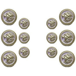 Abs Golden 3D Lion Head Shank Button