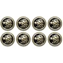 Abs Golden 3D Lion Head Shank Button