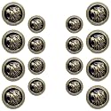 Abs Golden 3D Lion Head Shank Button