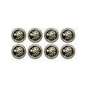 Abs Golden 3D Lion Head Shank Button