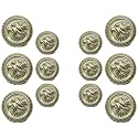 Abs Golden 3D Lion Head Shank Button