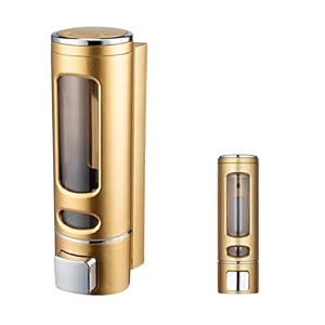 abs liquid soap dispenser for bathroom kitchen amp office  1pc set 400ml gold  wall mounted