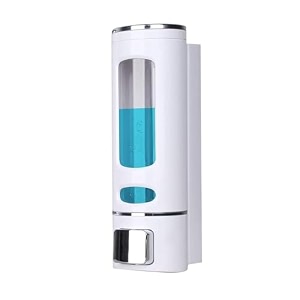 abs liquid soap dispenser for bathroom kitchen amp office  1pc set 400ml white  wall mounted