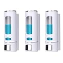 ABS Liquid Soap Dispenser for Bathroom, Kitchen &amp; Office | 3Pcs Set (400ML) White | Wall Mounted