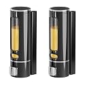 ABS Liquid Soap Dispenser for Bathroom, Kitchen &amp; Office | 2Pcs Set (400ML) Black | Wall Mounted