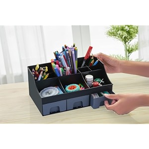 ABS Plastic Desk Organiser with DrawerMultifunctional Desk