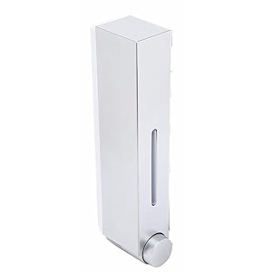 abs plastic wall mounted soap dispenser multipurpose liquid dispenser for hand wash shampoo white 450ml