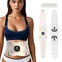 Abs Stimulator Abdominal, AB Belt Muscle Stimulator with Heat (White)