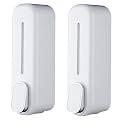 ALTURAS Abs Wall Mounted Shampoo Sanitizer Lotion Hand Dish Wash Gel Liquid Soap Dispenser for Bathroom and Kitchen (300ml Capsule black-2pc)