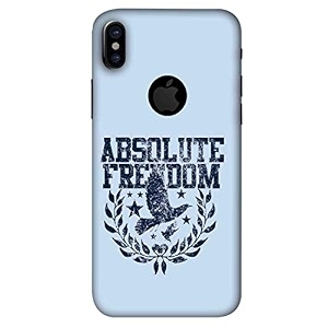 absolute freedom hard printed designer case for apple iphone x logo view case back cover mrr1482