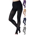 ABSOLUTE SUPPORT Compression Pantyhose 20-30mmHg, Opaque, Black, Large