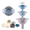ABSTRACT 4 in 1 Multifunctional Plastic Kitchen Funnel Set for Easy Transfer of Cooking Oil, Water, Juice, Liquid, Powder, Sauce, ghee Set of 3.