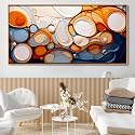 Abstract Wall Art - Modern Colorful Framed Canvas Wall Art for Living Room,Office - Large Decorative Artwork for Bedroom, Aesthetic Room Decor, Oil Painting