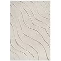 Abstract Wavy Design Round Shaggy Carpet for