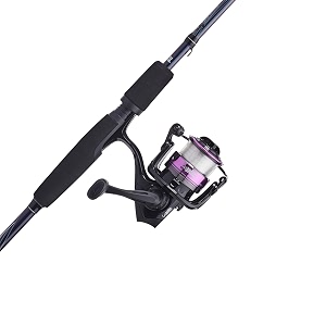 abu garcia 66 gen ike youth fishing rod and reel spinning combo 1-piece rod size 30 reel rightleft hand position fishing rod and reel for kidsblack