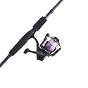 Abu Garcia 6’6” Gen IKE Youth Fishing Rod and Reel Spinning Combo, 1-Piece Rod, Size 30 Reel, Right/Left Hand Position, Fishing Rod and Reel for Kids,Black