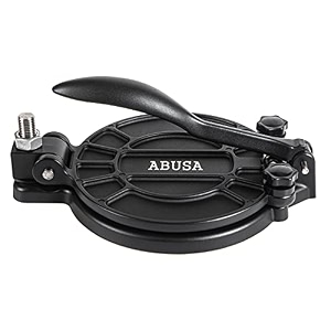 abusa thickness adjustable tortilla press 8 inch tortilla maker black - roti dough press dosa tawa tamale pizza pie patty