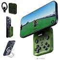 abxylute M4 Snap-On Mobile Gaming Controller for Android & iPhone, Switch 1&2, Portable Bluetooth Controller, Pocket-Sized Retro Arcade Phone Gamepad Kickstand, Dual Joystick Turbo Pro Gaming Magnetic (Green)