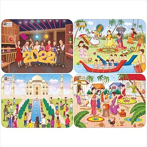 ABYZ Wooden Jigsaw Taj Mahal with Crowd